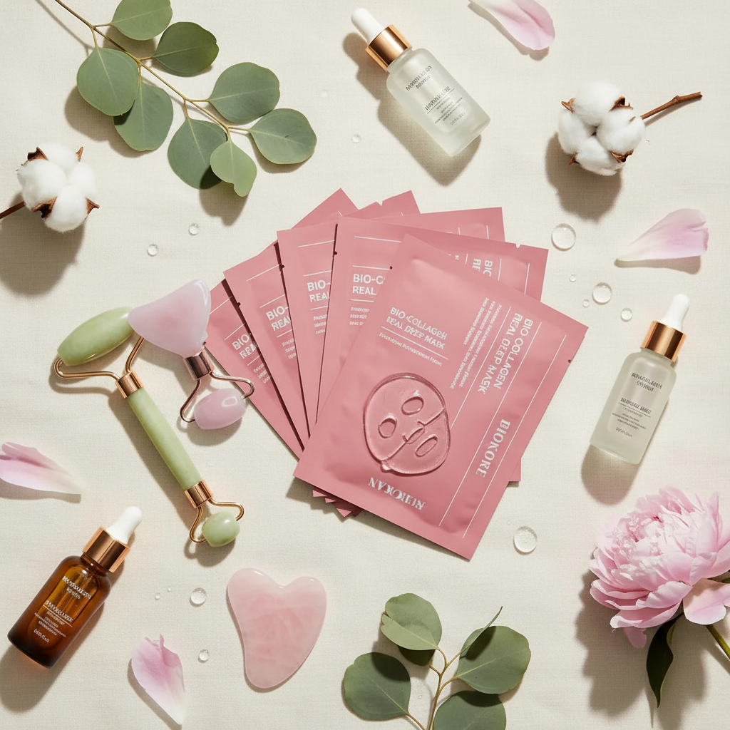 Collagen Mask and Jade Roller